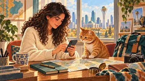 Иллюстрация SimCat: Как подключить eSIM в Казахстане: настройка до вылета и после приезда