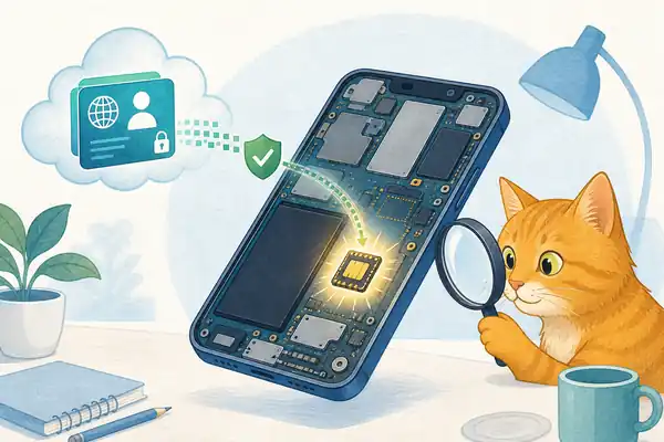 Встроенный чип eSIM внутри современного смартфона