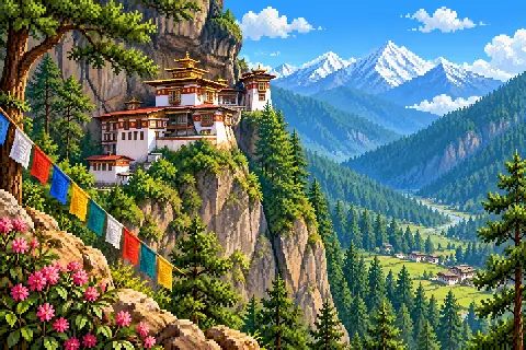 Пиксельная иллюстрация: Бутан