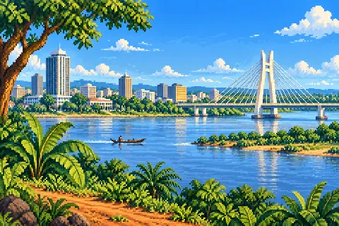Пиксельная иллюстрация: Конго - Браззавиль