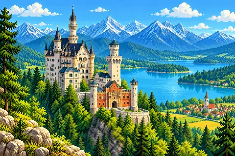 Пиксельная иллюстрация: Германия