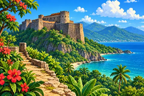 Пиксельная иллюстрация: Гаити