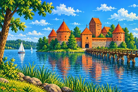 Пиксельная иллюстрация: Литва