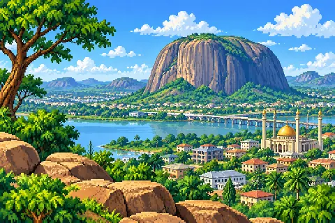 Пиксельная иллюстрация: Нигерия