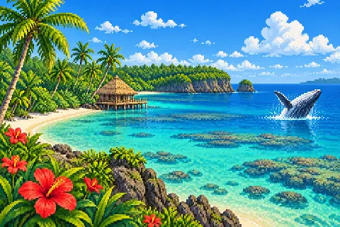 Пиксельная иллюстрация: Тонга