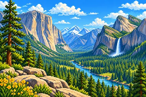 Пиксельная иллюстрация: Соединенные Штаты